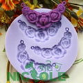 F0169 Mini Flower Silicone Soap Mold Silicone cake decoration resin clays Mould 2
