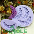 F0169 Mini Flower Silicone Soap Mold Silicone cake decoration resin clays Mould 3