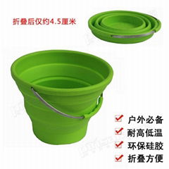 fashion high quality silicone collapsible bucket 