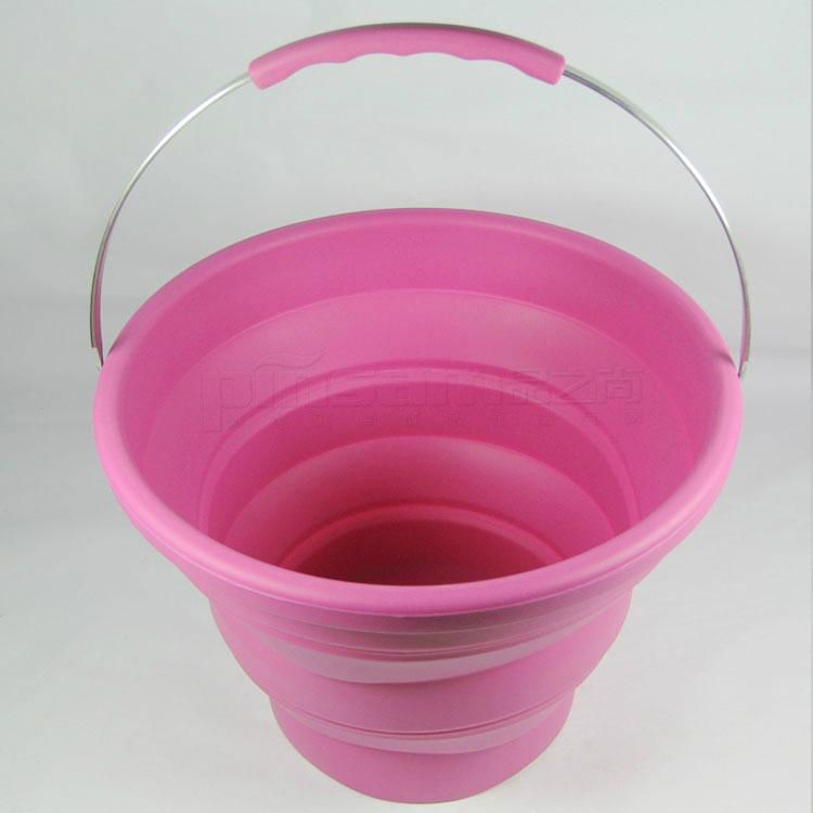 fashion high quality silicone collapsible bucket  2