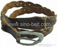 Ladies knitting fashion leather belts