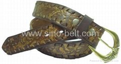 Lady hand restore ancient ways leather belt