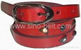 Lady bump nail leather belt 1