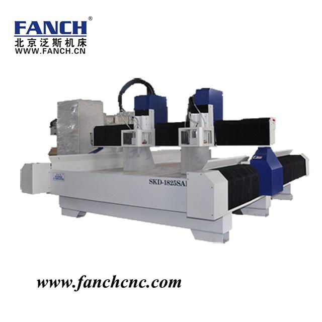 Stone CNC Router with Two Spindles