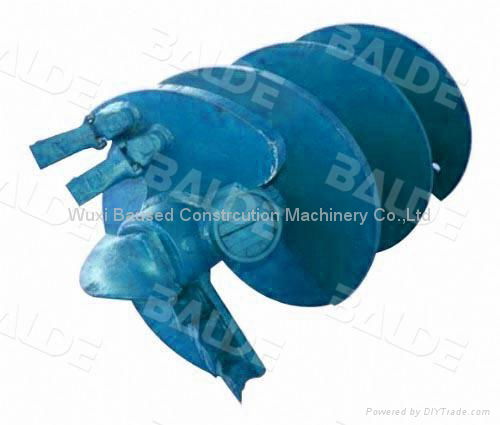 Double Soil Auger with Flat Teeth for Foundation Drilling Piling