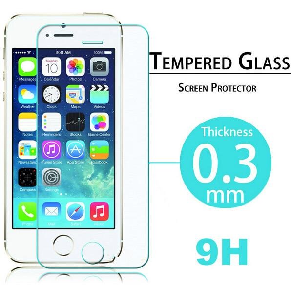 IPhone 5S IPhone 5 钢化膜 0.26mm 弧面 9H 钢化玻璃膜 2