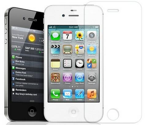 IPhone 4S 钢化膜 Iphone 4 苹果4S 钢化玻璃膜 超薄0.26mm 弧面钢化膜 4