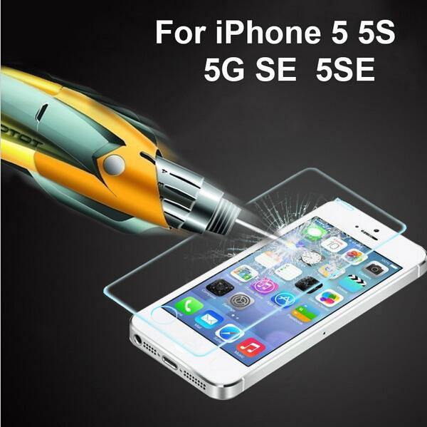 IPhone SE IPhone 5S Tempered Glass Screen Protector 0.26mm 2.5D 9H Toughed Glass 2