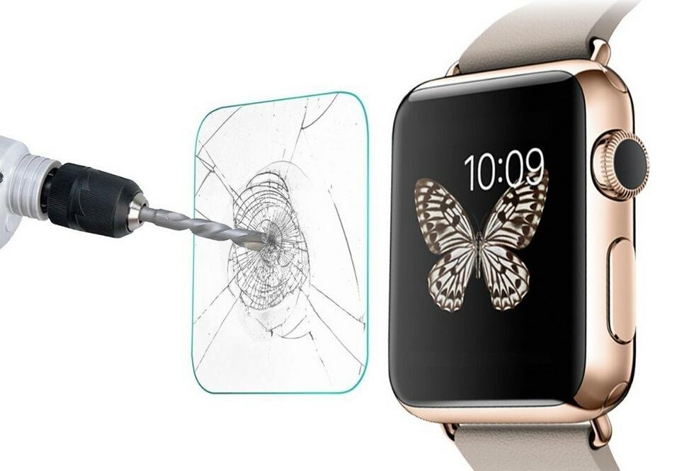 苹果手表 IWATCH 38MM 钢化膜 智能手表钢化玻璃膜