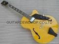 gibson les paul hollow f hole jazz yellow electric guitar 