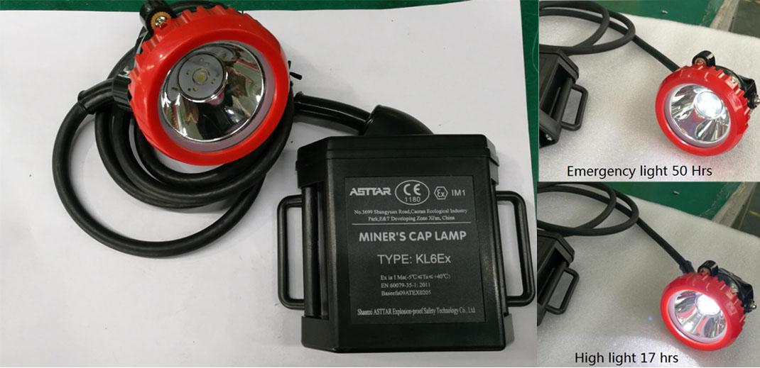 atex approved mining cap lamp KL6Ex 4