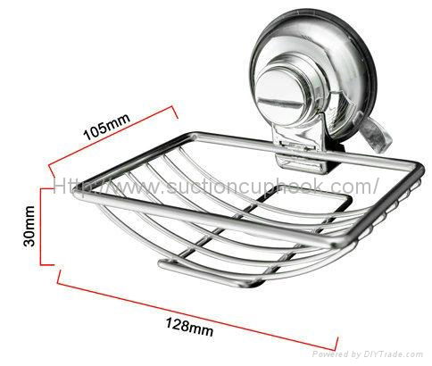Suction Cup soap Dish with Red Warning Line  2