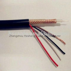 Cu Al Conductor Cu CCA Screened Coaxial Cable For CCTV 