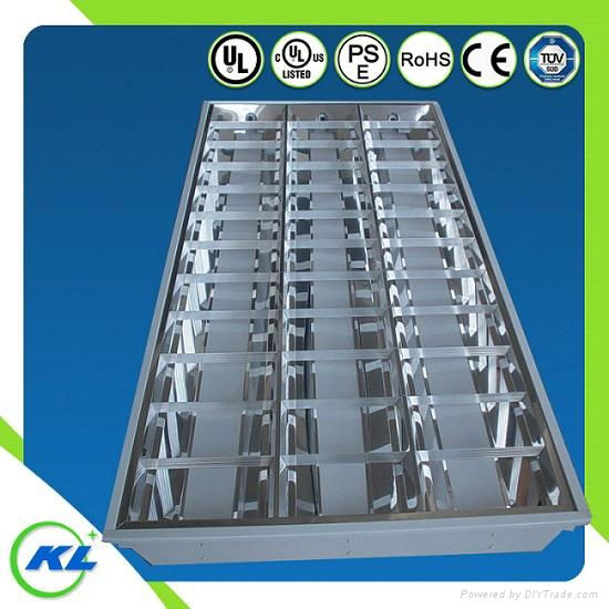 led grille panel fixture for t8 tube with UL CUL 3*36W 