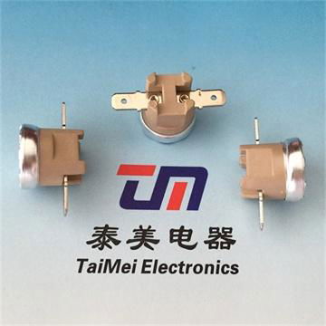 Bimetal Bent Terminal Momentary KSD301 Thermostat 16A 125V