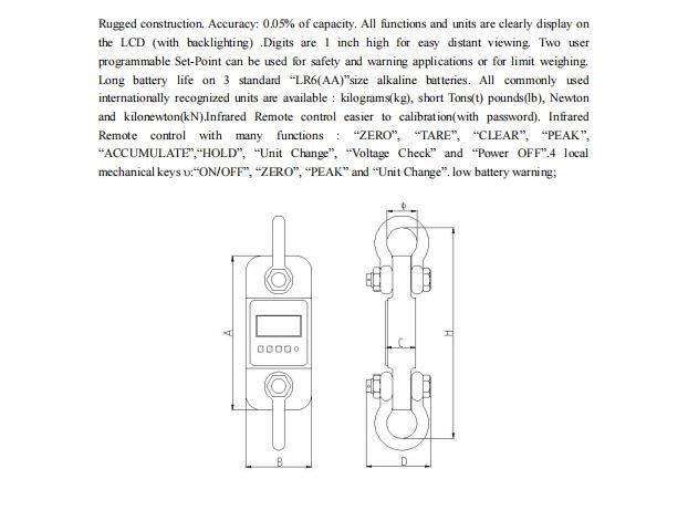 Crane load test wireless dynamometer digital weight load link  2