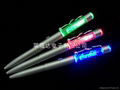 LED Fiber Pen with custom-made sculp in light