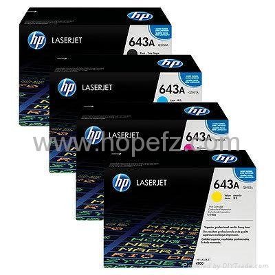 HP 643A Black/Magenta/Blue/Yellow LaserJet Toner Cartridge Q5950A/51A/52A/53A
