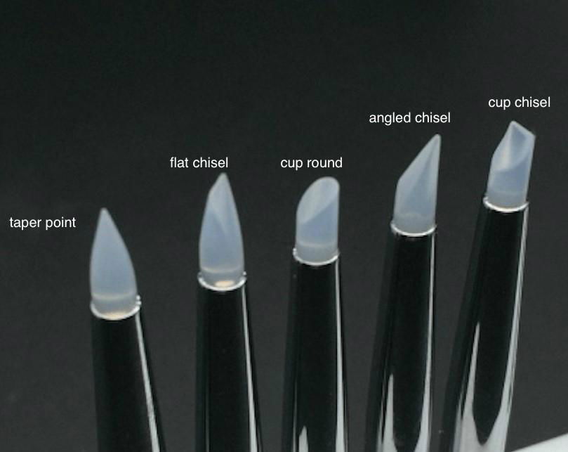 Eeesa 5Pcs Nail Art Silicone Tools Sculpture Pen for Carving Craft Polish Nail 