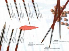 Eeesa Metal Nylon Hair Nail Art Tool Pure Kolinsky Sable Hair Nail Art Brush