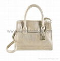 silver leather handbag, real leather handbag for fashion girls 1