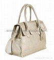 silver leather handbag, real leather handbag for fashion girls 2