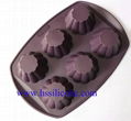 6-Cavity Silicone Flower Shaped Cake Mold 3