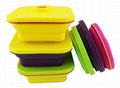 Silicone Collapsible Lunch Box Food Container Folding Bento Box 2