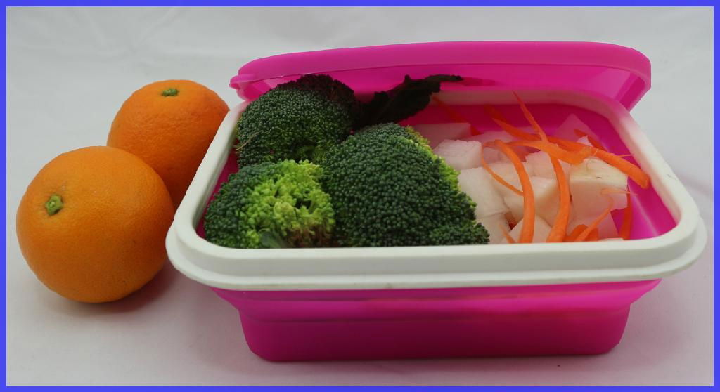 Silicone Collapsible Lunch Box Food Container Folding Bento Box 5