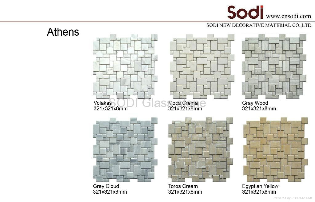 Stone mosaic marble tiles, Flooring and Covering, Decorative material