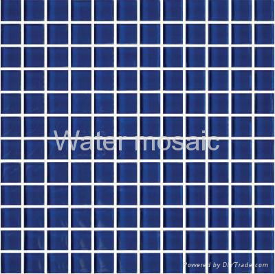 1X1 Ocean Blue Kitchen Backsplash Crystal Glass Mosaic Wall Tile 