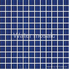 1X1 Ocean Blue Kitchen Backsplash Crystal Glass Mosaic Wall Tile 