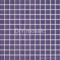 1"X1"  Lavender Purple Glass Tile  Wall Mosaic For Splashback Bed Room