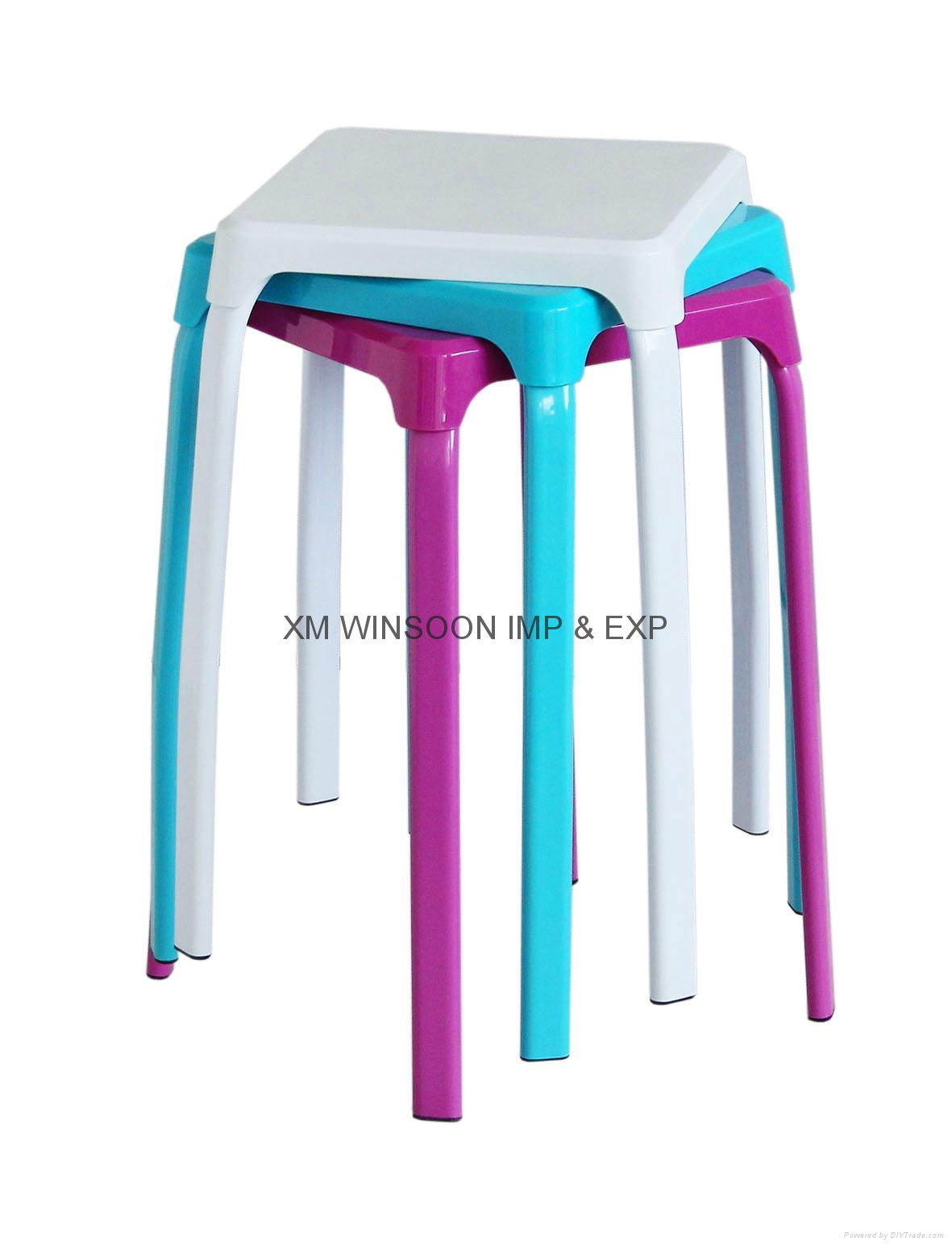 Cheap Stackable Metal Stool With Plastic Top-China-Trade-Living Room Furniture