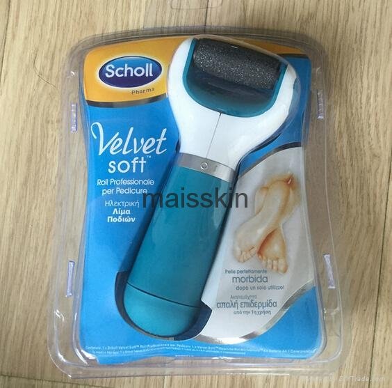 Scholl Velvet soft Electronic Pedicure Foot File Callus Hard Skin Remover 
