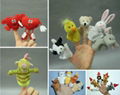 Lovely Funny Finger Puppet with Xmas Hat 1