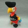 .10” Pirate Plush Toy Parrot With Black