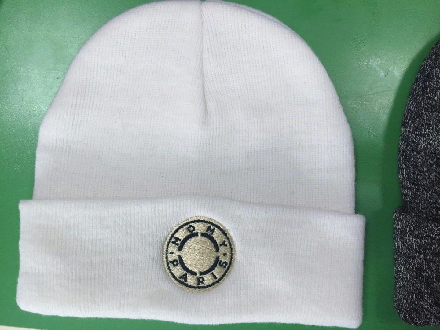 100% Acrylic reversible beanie with custom embroidery logo 4