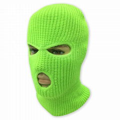 Neon Knit Balaclava Three Hole Ski Face Mask