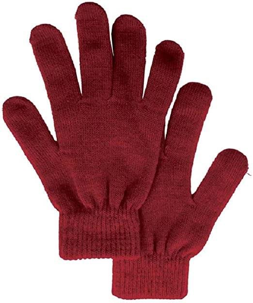 Men Women Winter Classic Solid Colored Knit Gloves 5