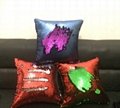 2020 new fashion mermaid reversible sequin pillow cover Christmas sequin pillow  5
