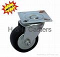 2 in. Swivel Black PP Casters Metal Cover