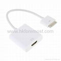 Dock Connector to HDMI HDTV TV Adapter Cable for iPhone 4 4s iPad iPad2 1