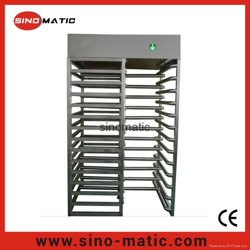 304 Stainless Steel Security Pedestrian Access Control Full Height Turnstile