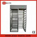 304 Stainless Steel Security Pedestrian Access Control Full Height Turnstile 1