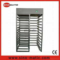 304 Stainless Steel Security Pedestrian Access Control Full Height Turnstile