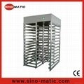 304 Stainless Steel Security Pedestrian Access Control Full Height Turnstile 4