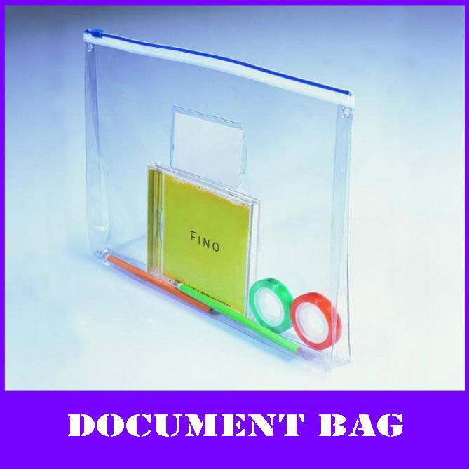 clear a4 pvc zipper documents bag 