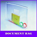 clear a4 pvc zipper documents bag 