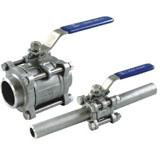 Kun Tai 1pc 2pc 3pc stainless steel ball valve 4